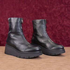 La Canadienne Women Gale Y2K 90s Inspired Festival Platform Leather Boots sz 7.5